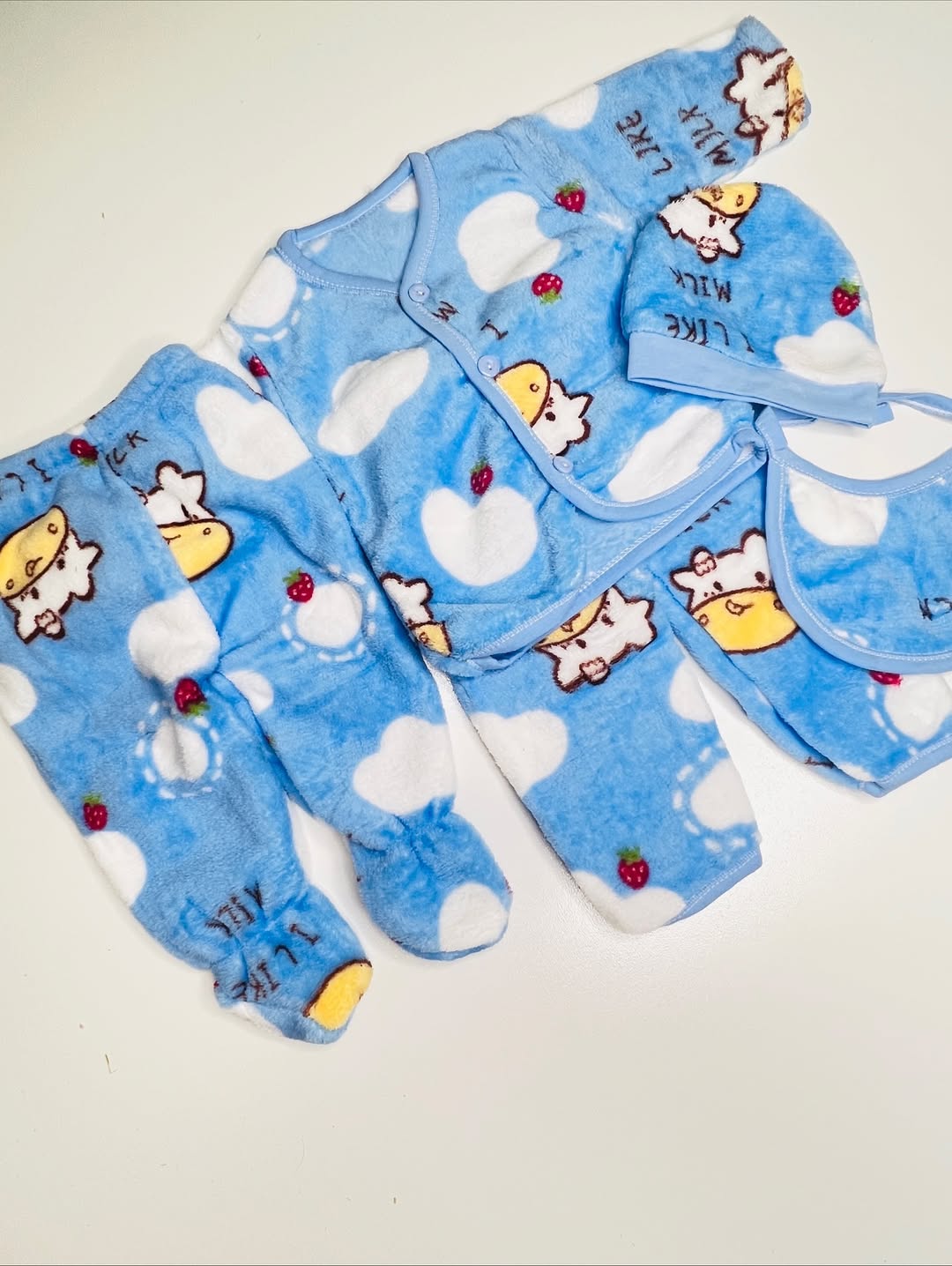 ست سیسمونی نوزادی شاینا کیدز ۵ تیکه سایز ۰ تا ۳ ماه